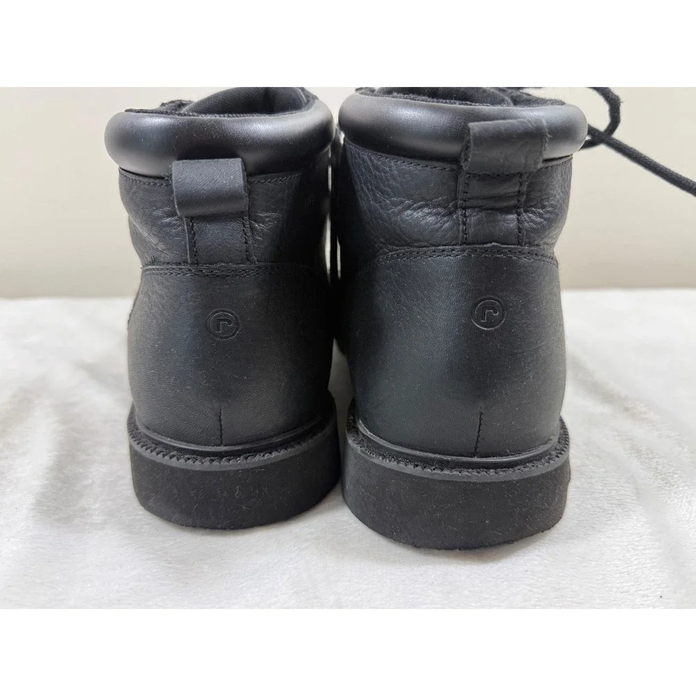 Rockport Men's 9.5 Black Leather Hydro-Shield Waterproof Chukka Boots